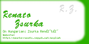 renato zsurka business card